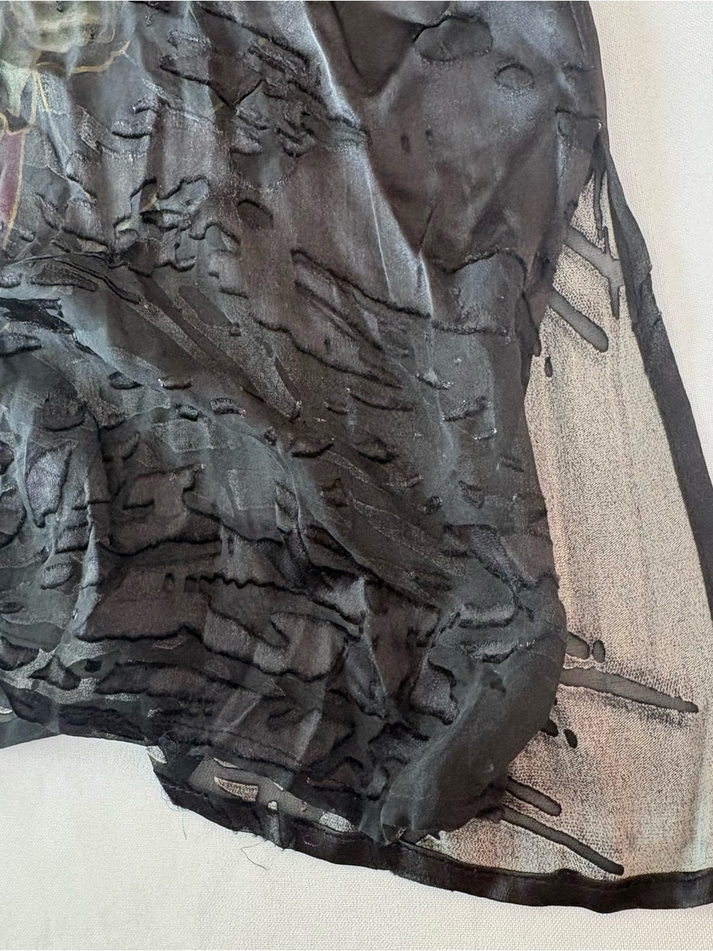 Vintage Citron Santa Monica Silk Butterfly Burnout Top 2X - Picture 8 of 12